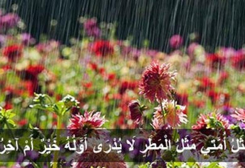 
<span>“مثل أمتي مثل المطر لا يُدرى أوله خير أم آخره”</span>
