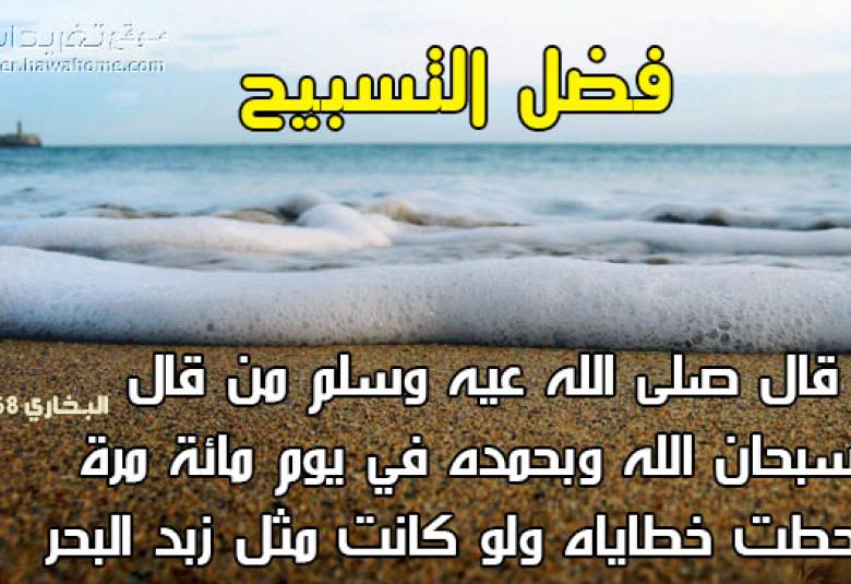 
<span>فضل التسبيح والتحميد والتهليل والتكبير</span>

